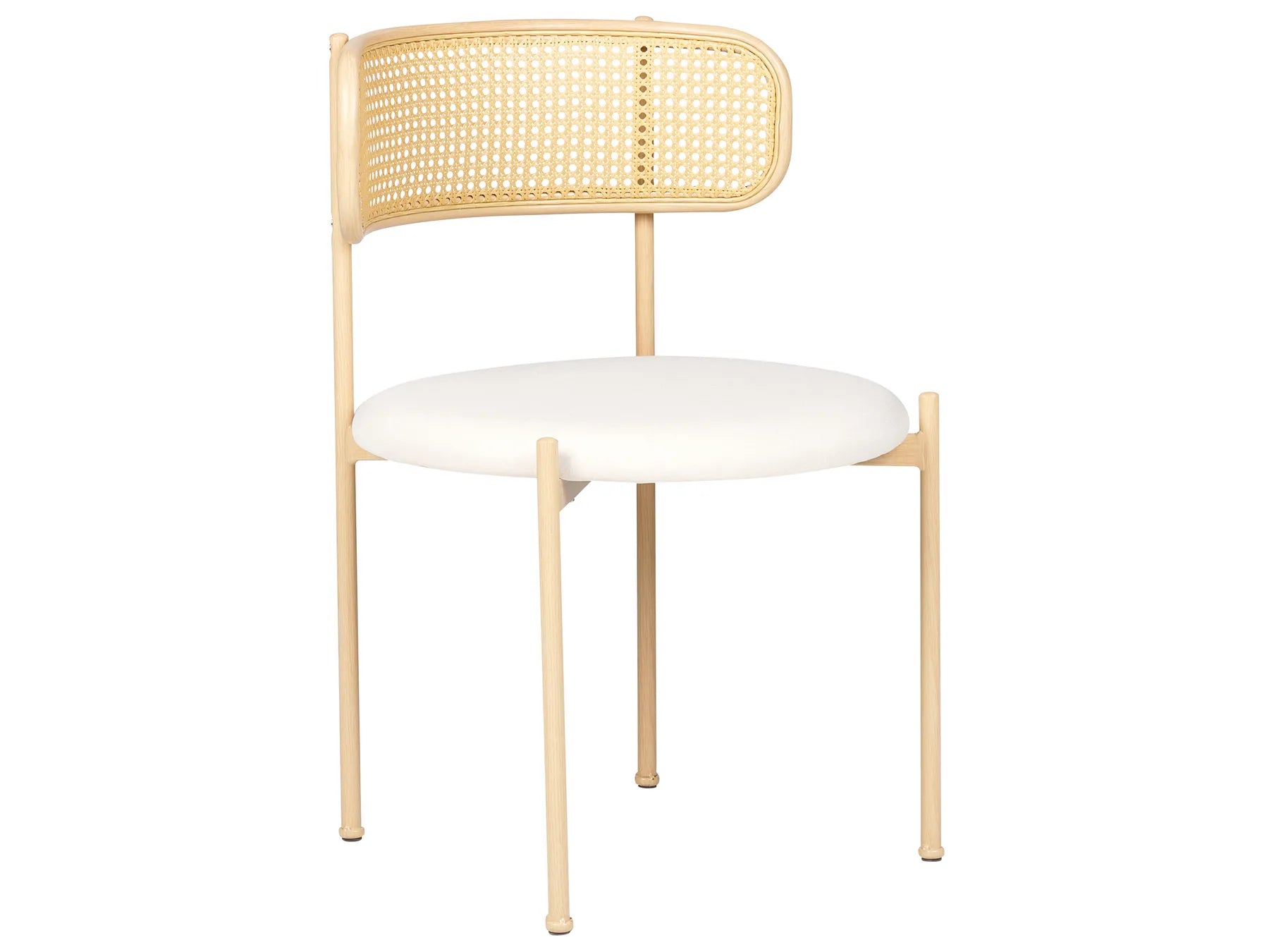 Set of 2 Dining Chairs ANDOVER Metal Light Beige