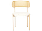 Set of 2 Dining Chairs ANDOVER Metal Light Beige