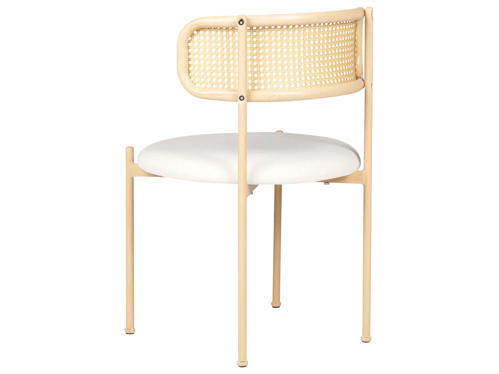 Set of 2 Dining Chairs ANDOVER Metal Light Beige
