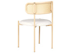 Set of 2 Dining Chairs ANDOVER Metal Light Beige