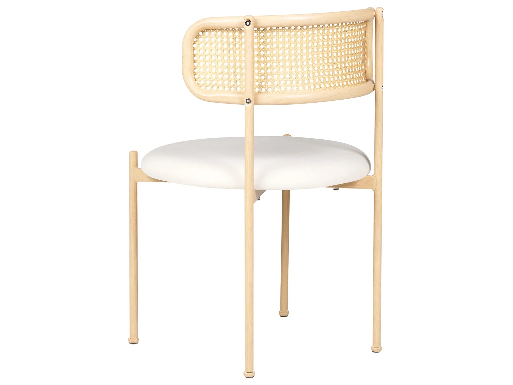 Set of 2 Dining Chairs ANDOVER Metal Light Beige