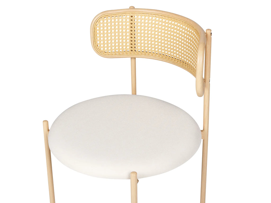 Set of 2 Dining Chairs ANDOVER Metal Light Beige
