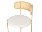 Set of 2 Dining Chairs ANDOVER Metal Light Beige