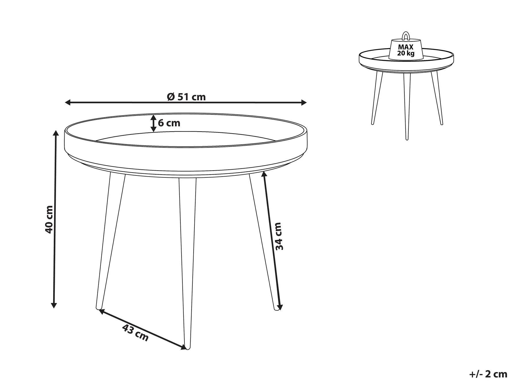 Coffee Table EDNA Brown
