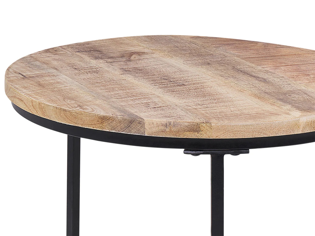Set of 2 Coffee Tables CLATON Brown