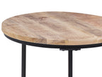 Set of 2 Coffee Tables CLATON Brown