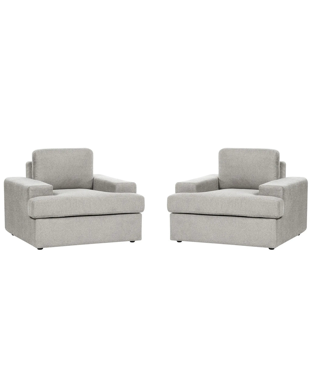 Set of 2 Armchairs ALLA Fabric Light Grey