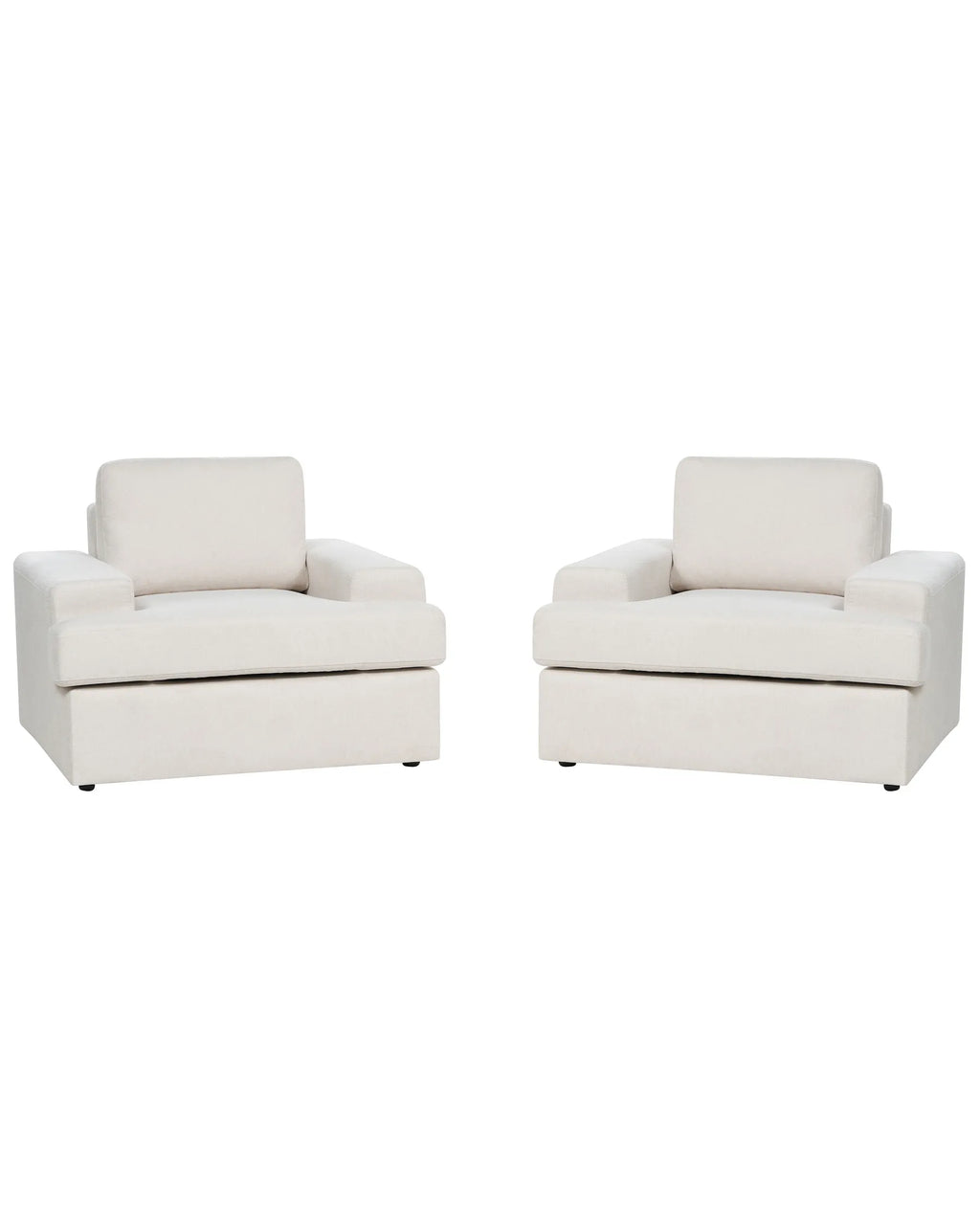 Set of 2 Armchairs ALLA Fabric Light Beige