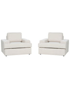 Set of 2 Armchairs ALLA Fabric Light Beige