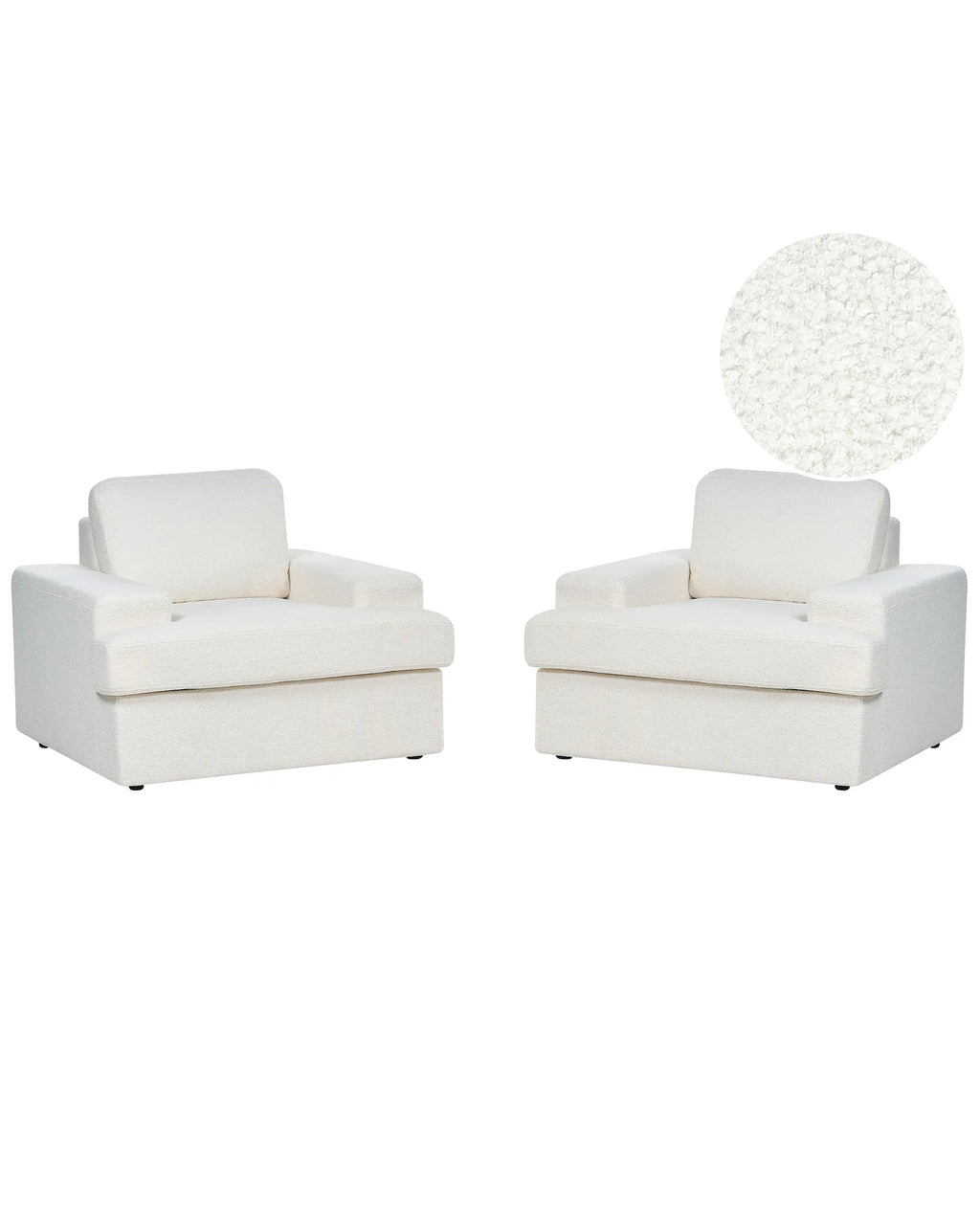 Set of 2 Armchairs ALLA Boucle Off-White