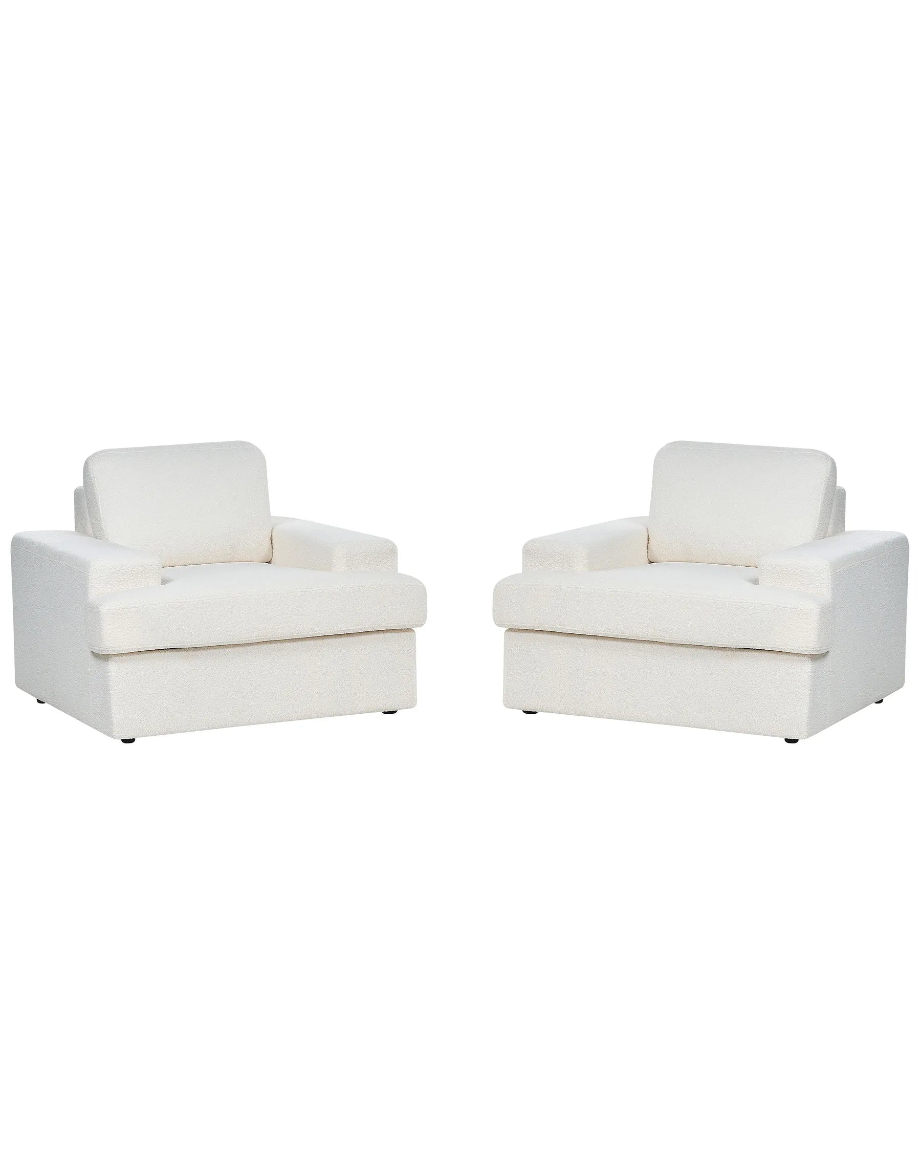 Set of 2 Armchairs ALLA Boucle Off-White