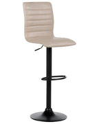Set of 2 Bar Chairs LUCERNE Faux Leather Swivel Light Beige