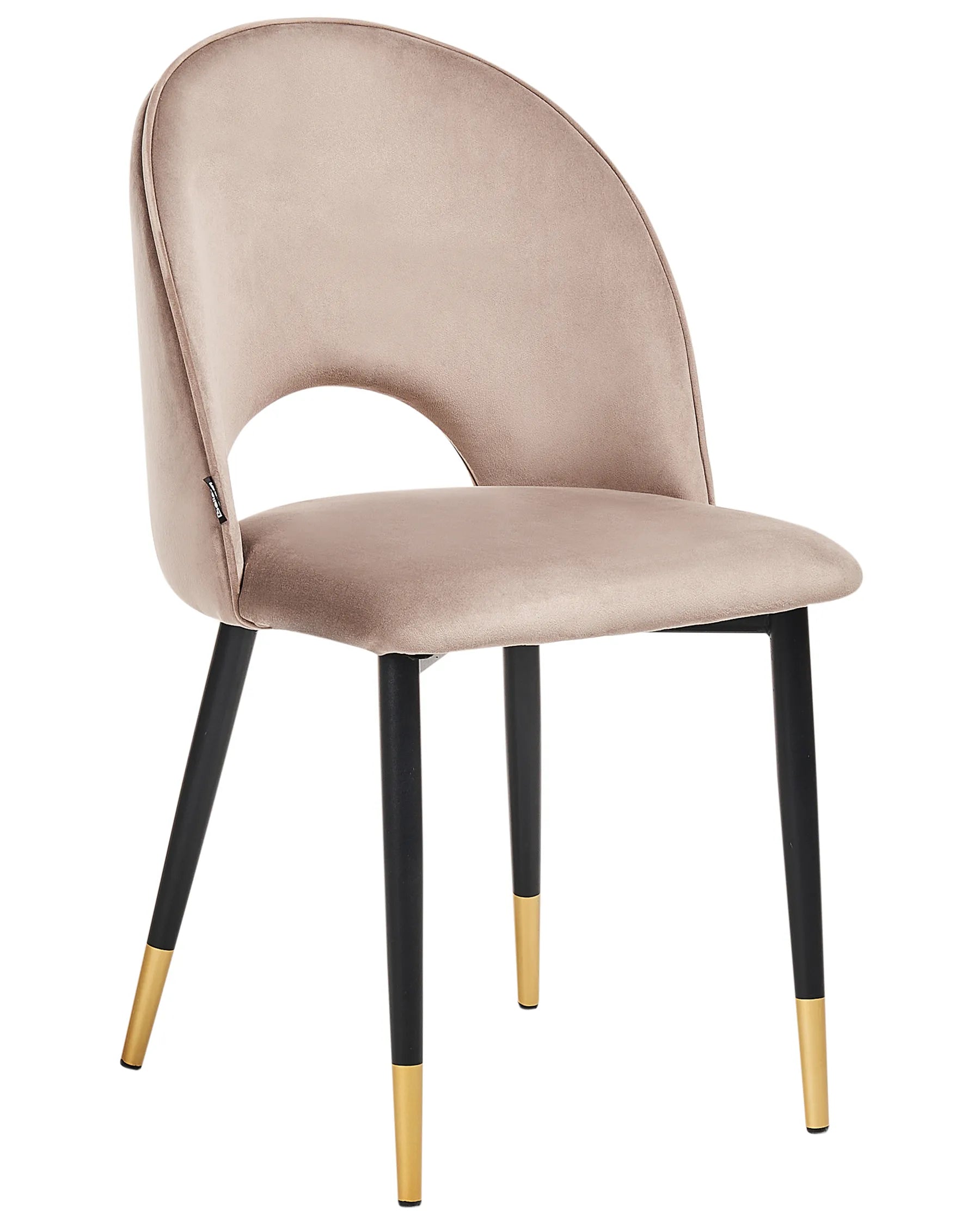 Set of 2 Dining Chairs MAGALIA Velvet Taupe