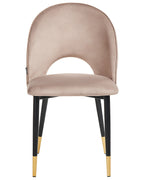 Set of 2 Dining Chairs MAGALIA Velvet Taupe