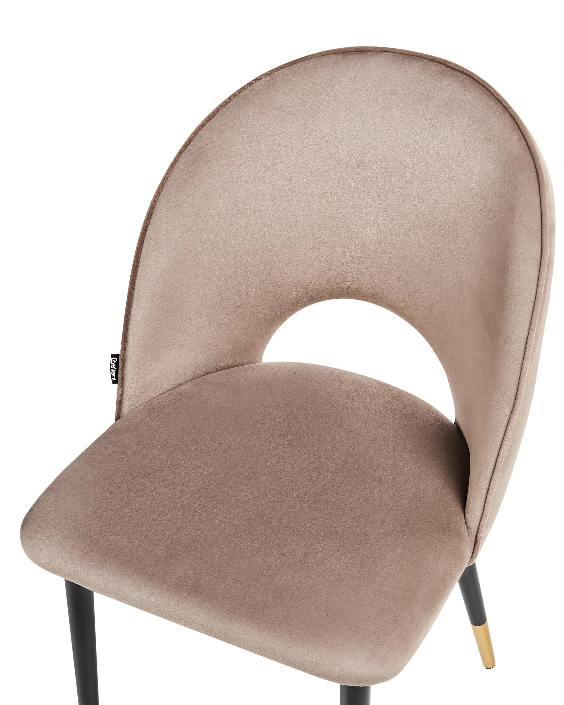 Set of 2 Dining Chairs MAGALIA Velvet Taupe