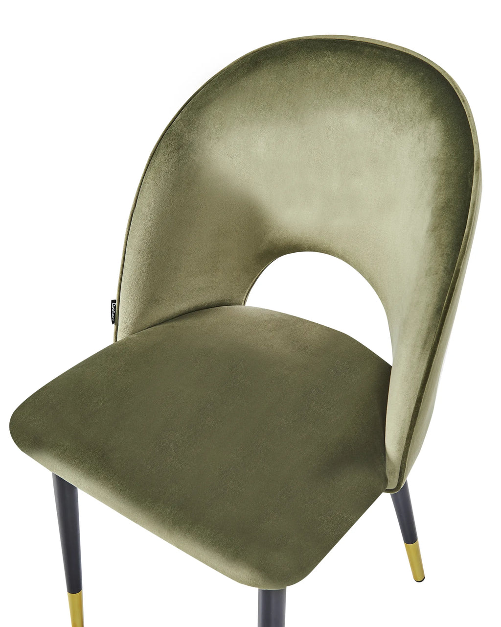 Set of 2 Dining Chairs MAGALIA Velvet Olive Green