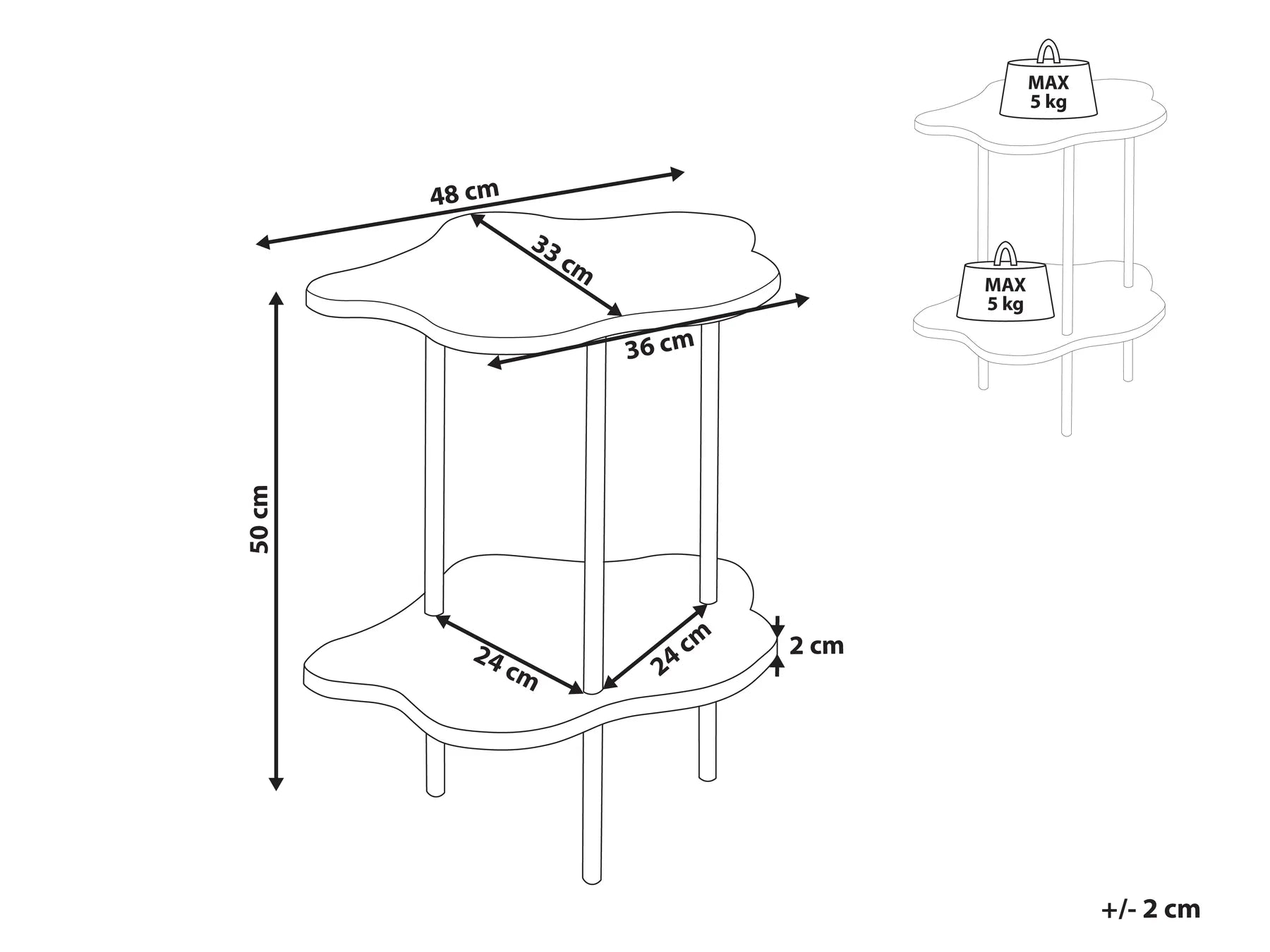 Side Table CLOUD White