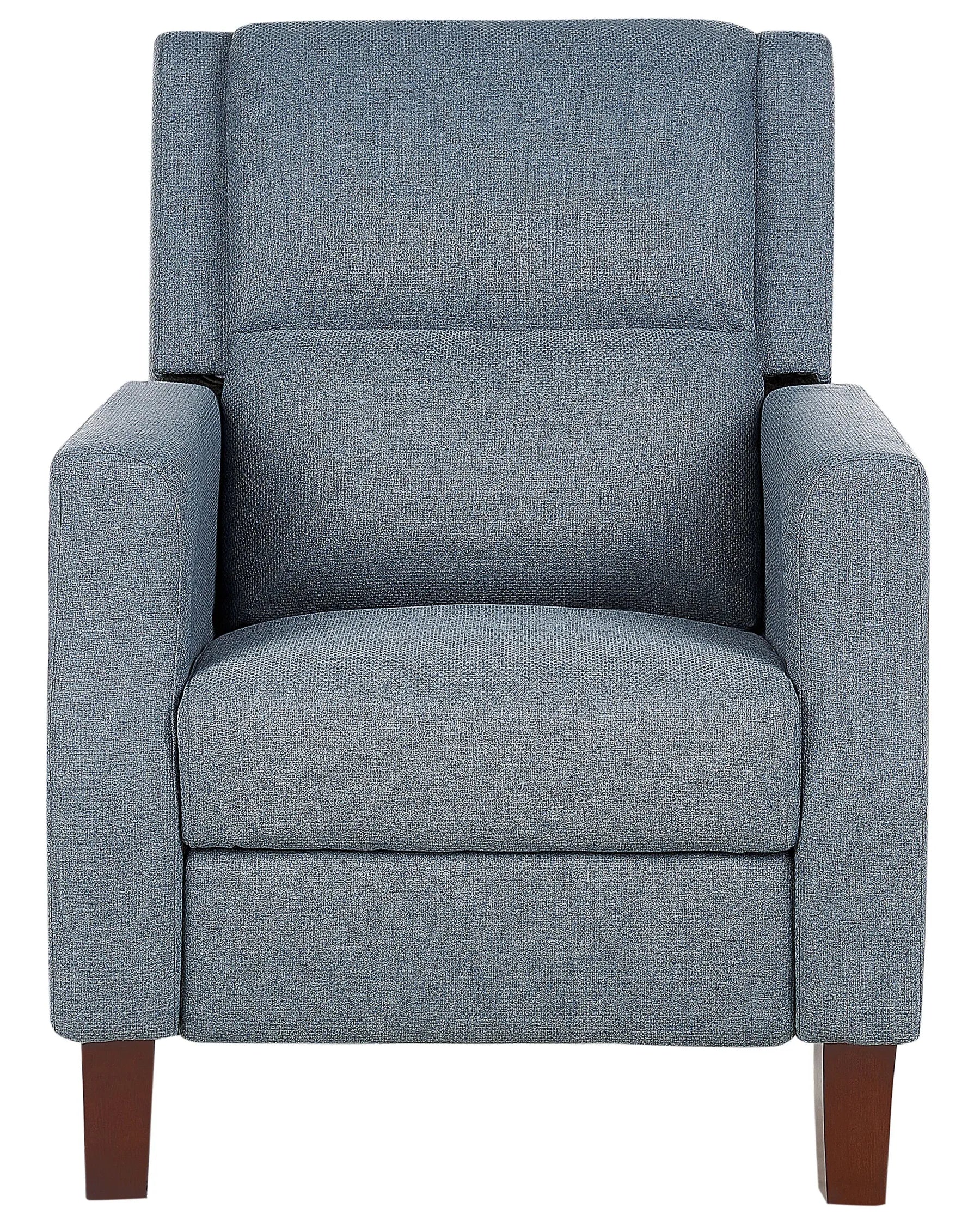 Recliner Chair EGERSUND with Footrest Fabric Dark Blue