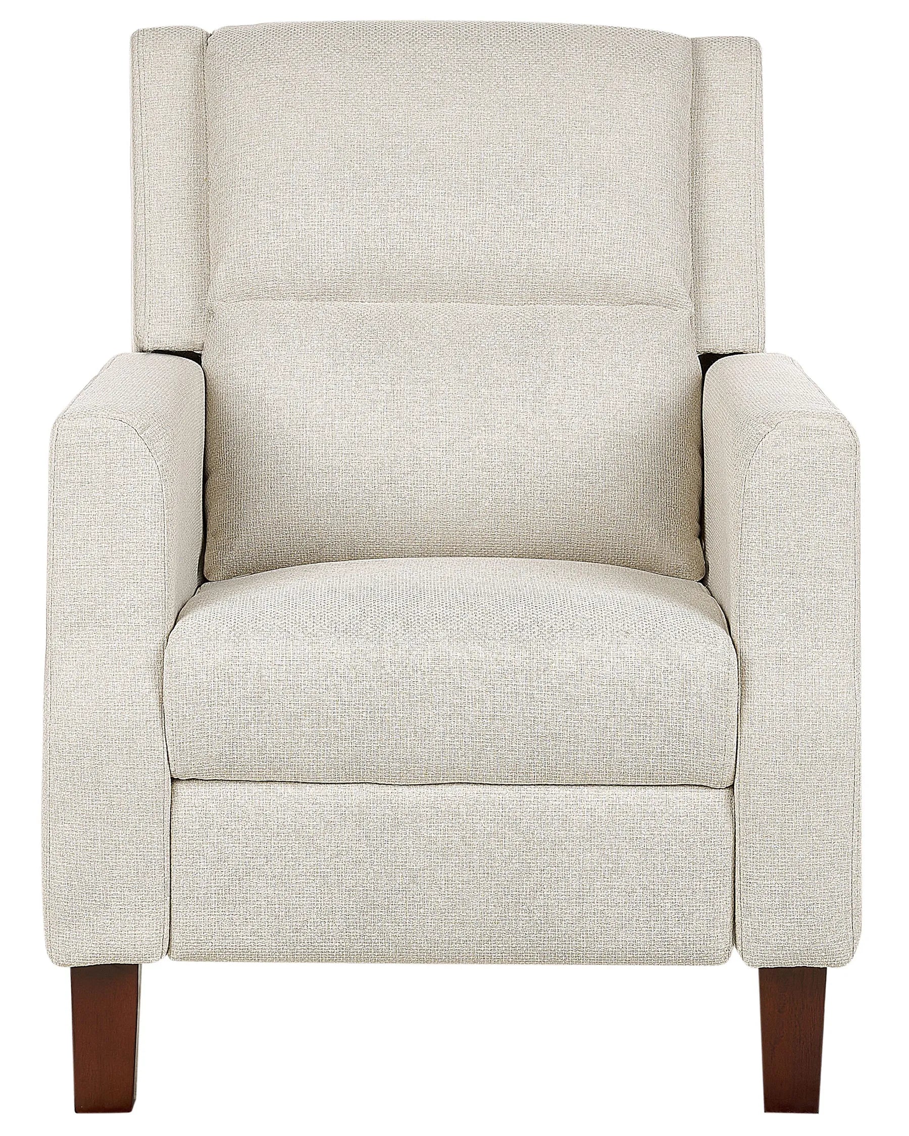 Recliner Chair EGERSUND with Footrest Fabric Light Beige
