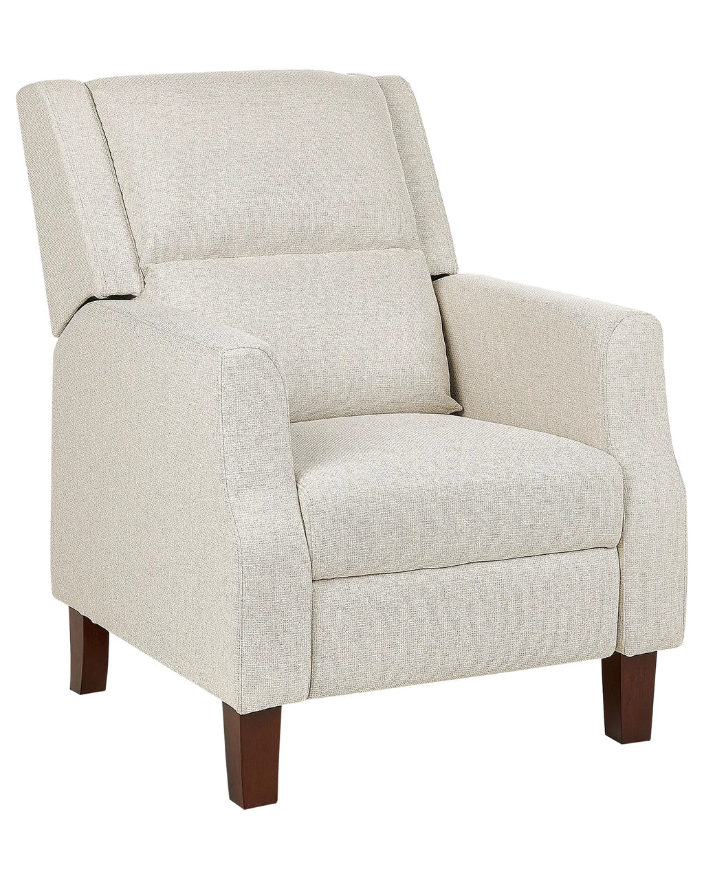 Recliner Chair EGERSUND with Footrest Fabric Light Beige