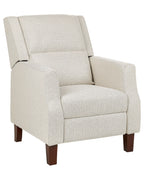 Recliner Chair EGERSUND with Footrest Fabric Light Beige