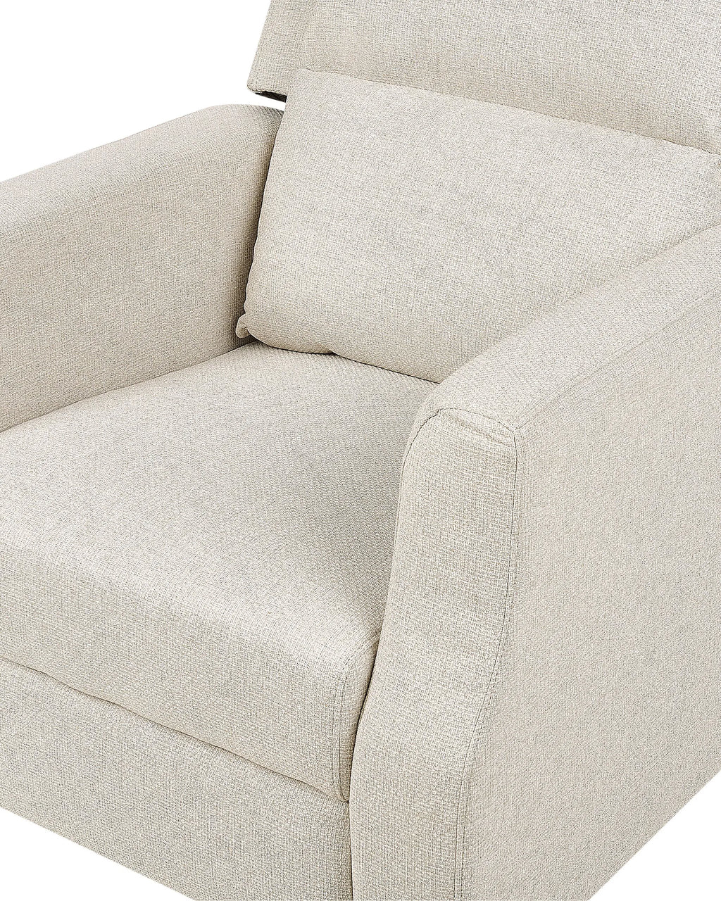 Recliner Chair EGERSUND with Footrest Fabric Light Beige