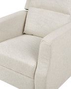 Recliner Chair EGERSUND with Footrest Fabric Light Beige