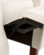 Recliner Chair EGERSUND with Footrest Fabric Light Beige
