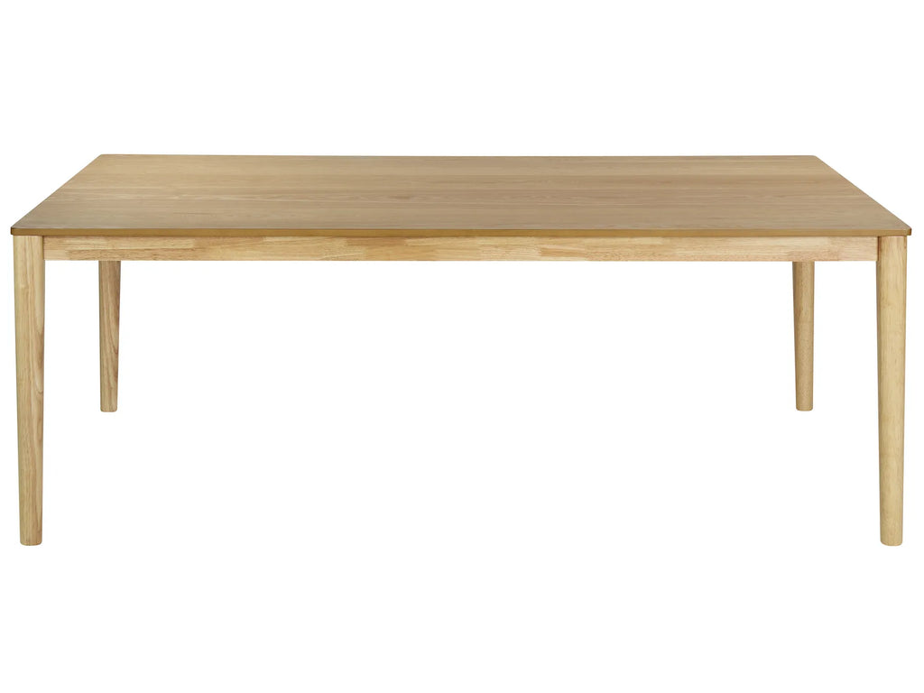 Dining Table ERMELO Natural Ash Wood 200 cm 100 cm
