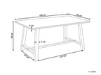 Dining Table BARNES Natural Ash Wood 160 cm 90 cm