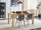 Extending Dining Table MADURA Natural Ash Wood 160/240 cm 90 cm