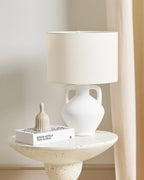 Side Table CAFFI 50 cm 50 cm White Terrazzo