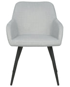 Set of 2 Dining Chairs CASMALIA Velvet Light Grey