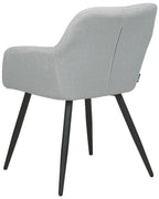 Set of 2 Dining Chairs CASMALIA Velvet Light Grey