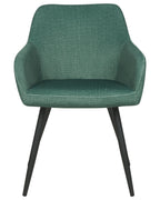 Set of 2 Dining Chairs CASMALIA Velvet Dark Green