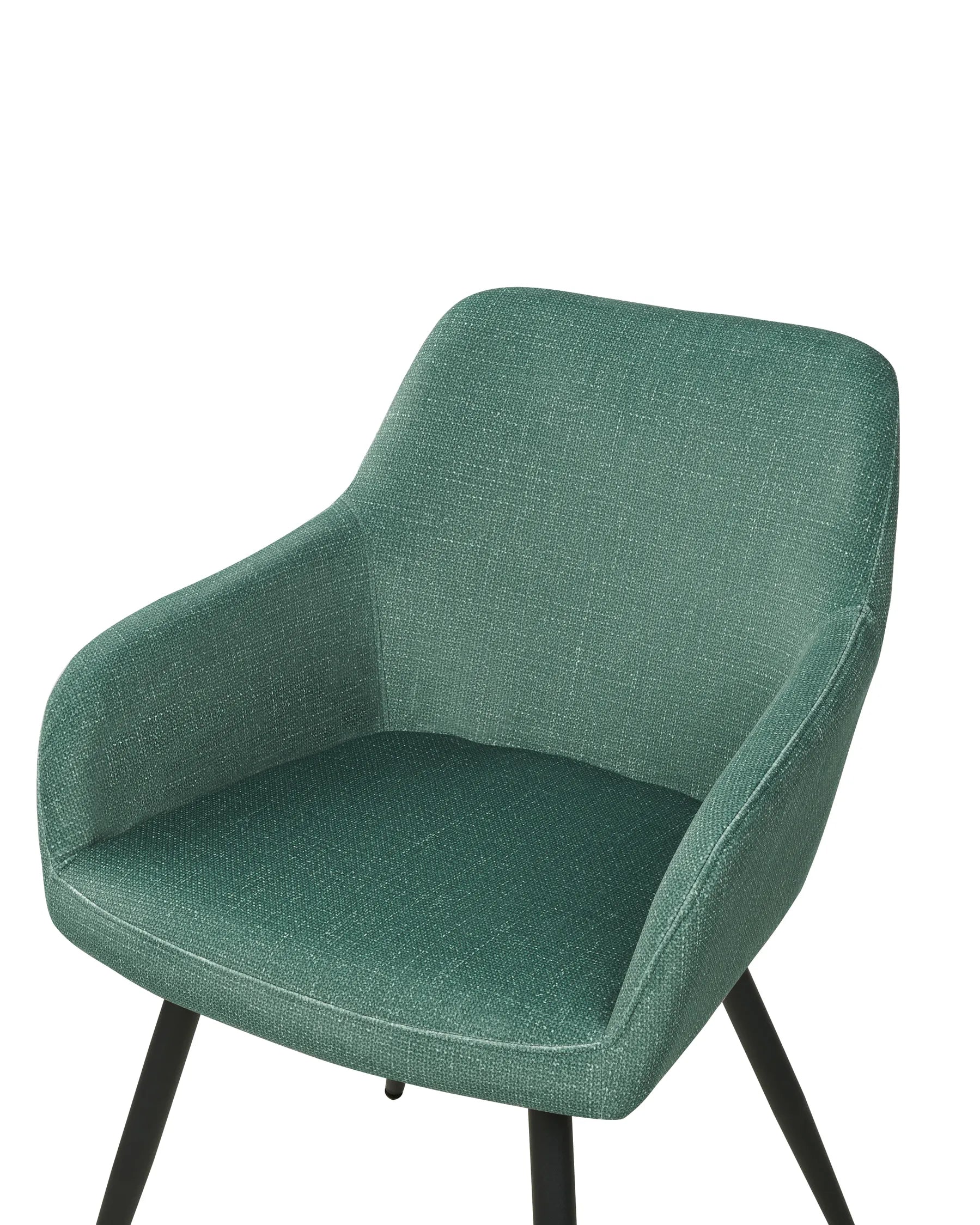 Set of 2 Dining Chairs CASMALIA Velvet Dark Green