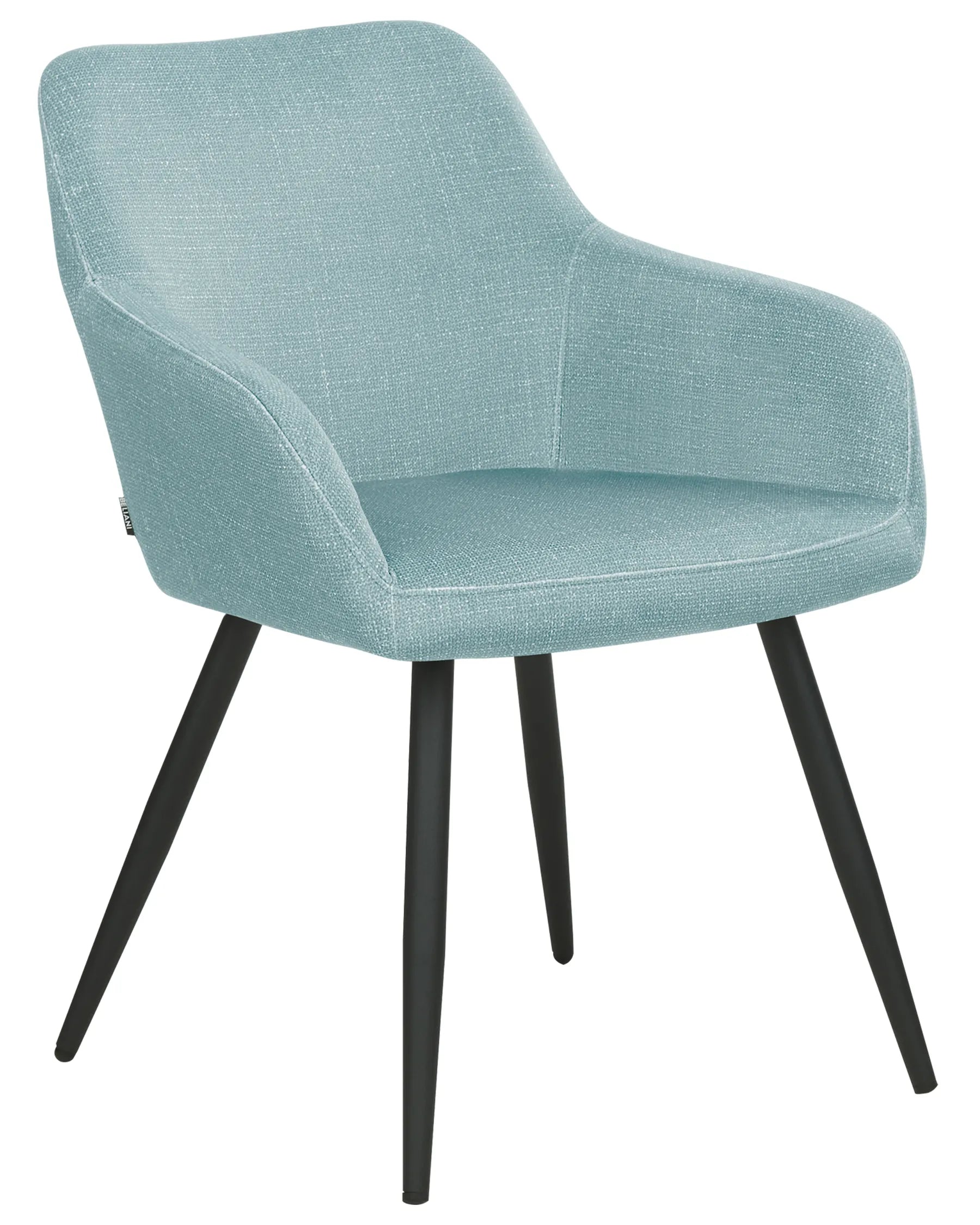 Set of 2 Dining Chairs CASMALIA Velvet Light Blue