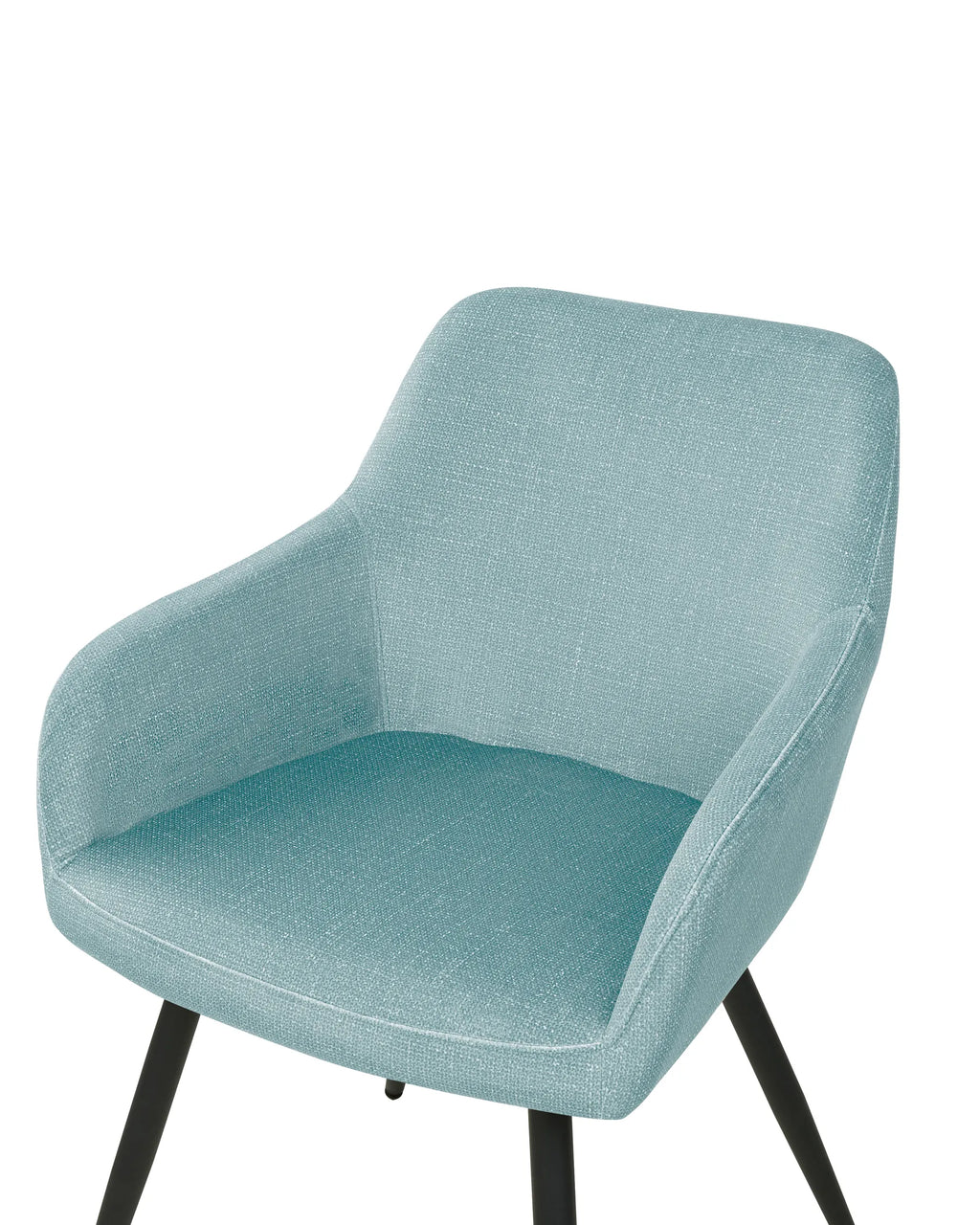 Set of 2 Dining Chairs CASMALIA Velvet Light Blue