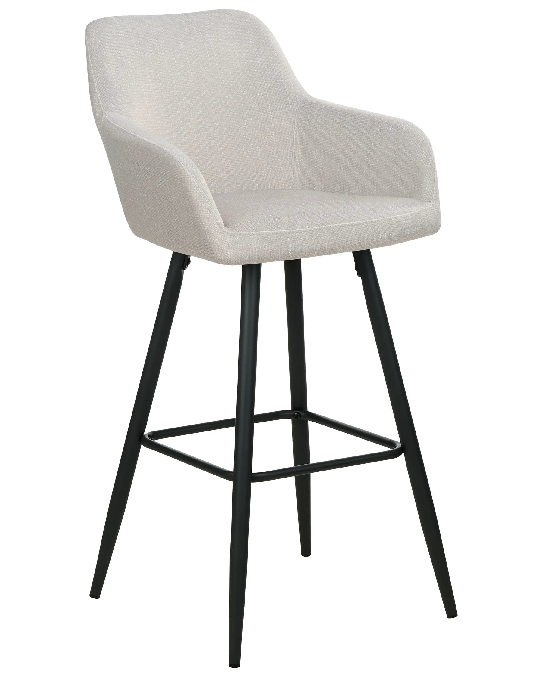 Set of 2 Bar Chairs CASMALIA Velvet Taupe