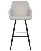 Set of 2 Bar Chairs CASMALIA Velvet Taupe