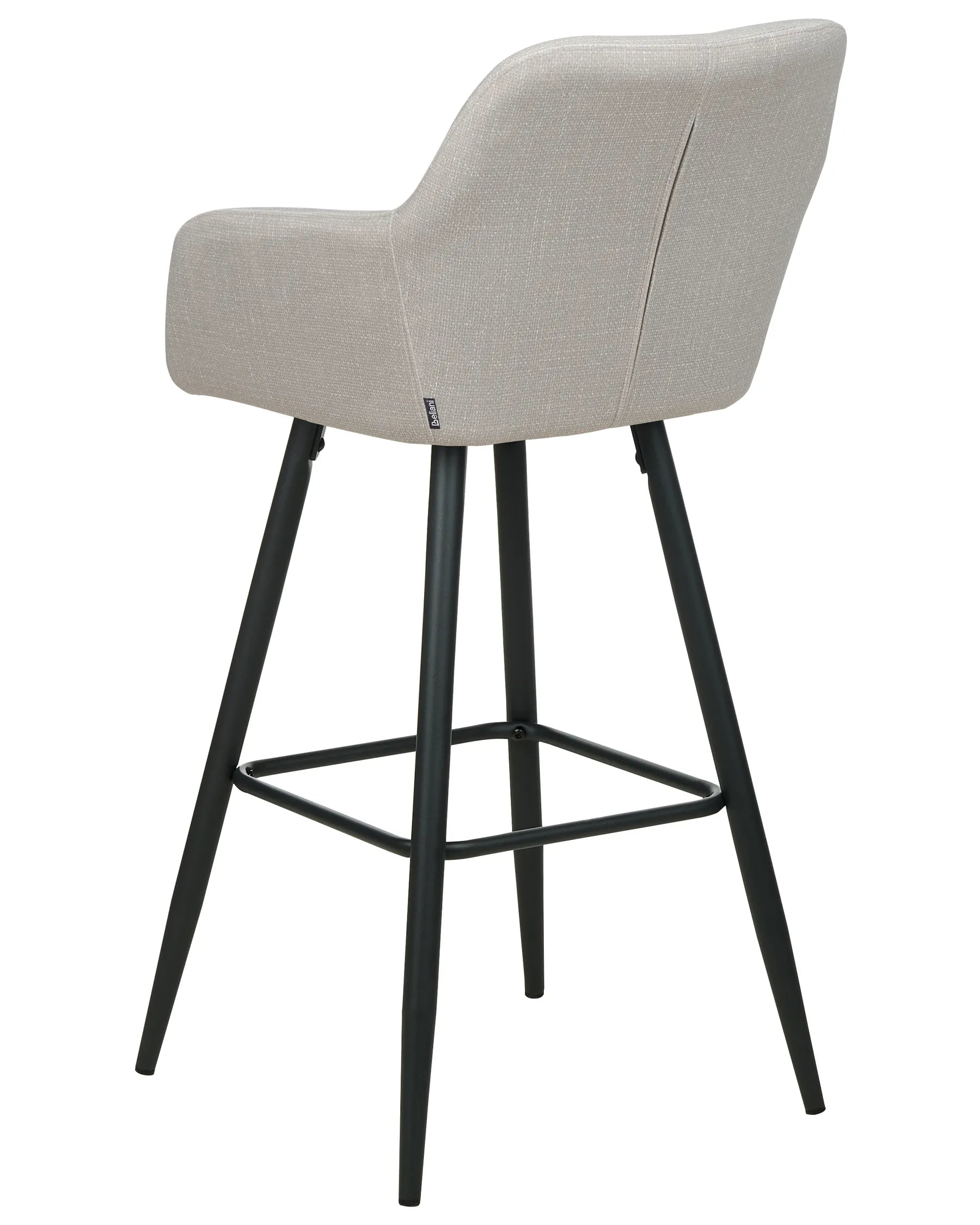 Set of 2 Bar Chairs CASMALIA Velvet Taupe