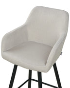 Set of 2 Bar Chairs CASMALIA Velvet Taupe