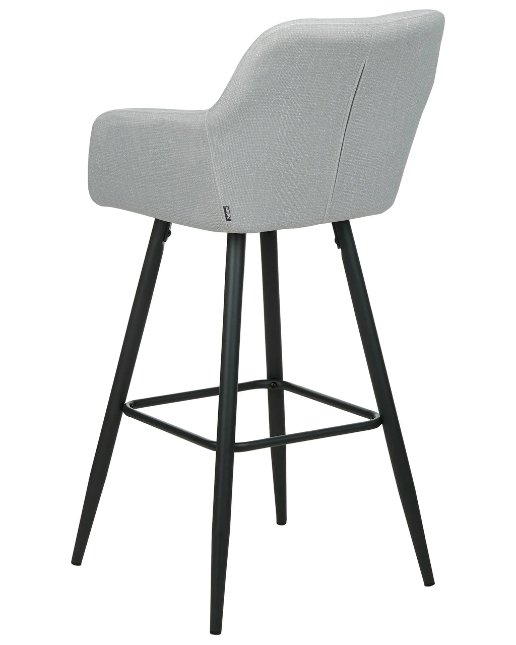 Set of 2 Bar Chairs CASMALIA Velvet Light Grey