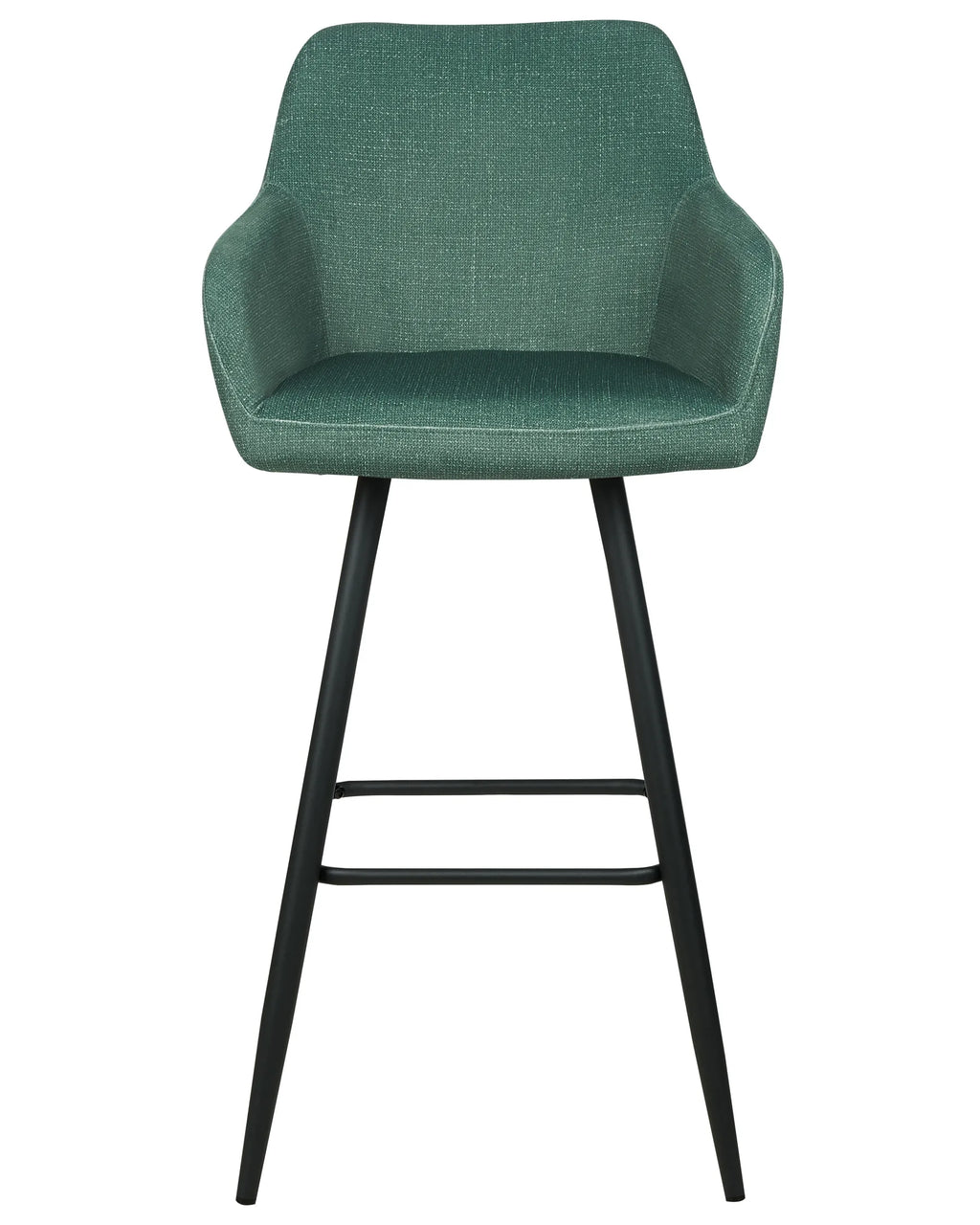 Set of 2 Bar Chairs CASMALIA Velvet Dark Green