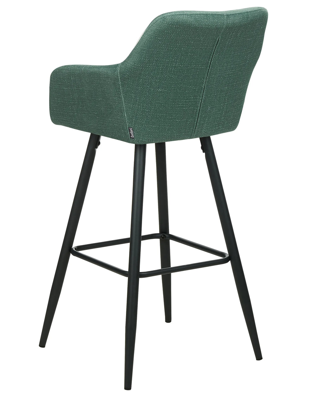 Set of 2 Bar Chairs CASMALIA Velvet Dark Green