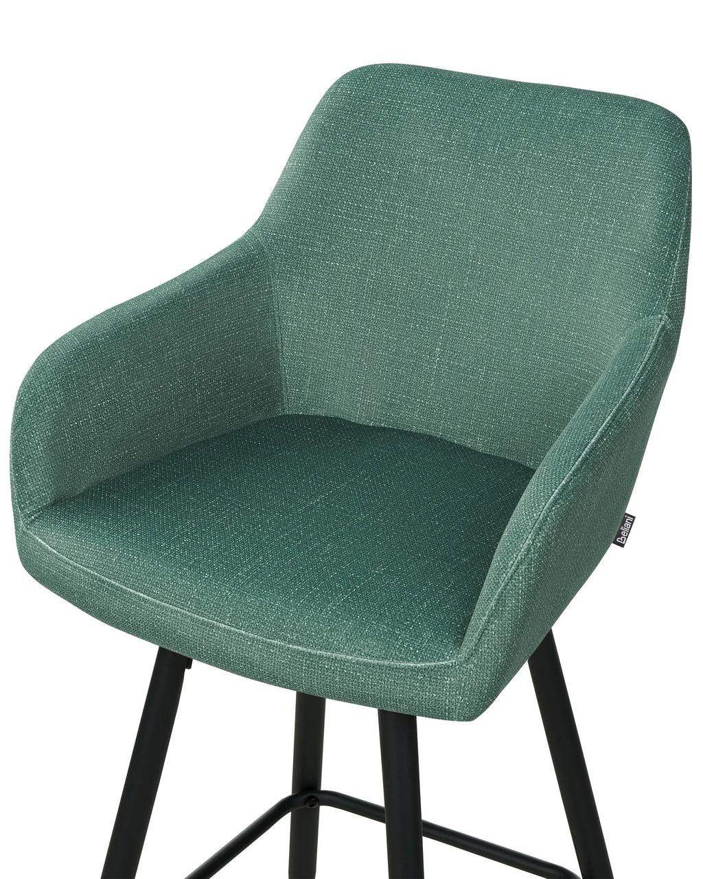 Set of 2 Bar Chairs CASMALIA Velvet Dark Green