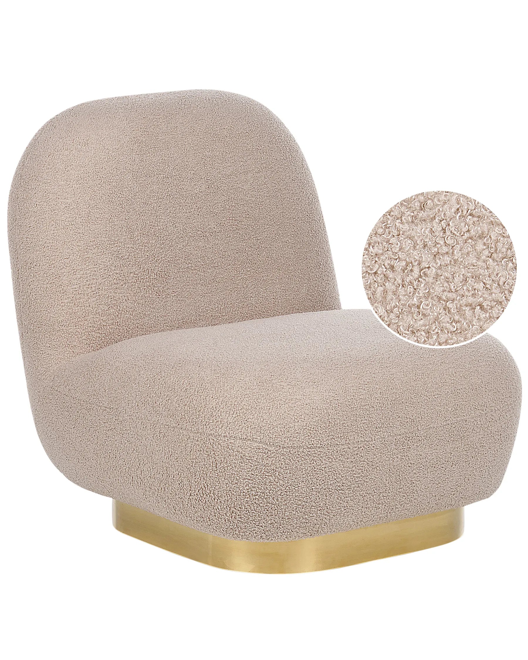Armchair LOVIISA Boucle Beige