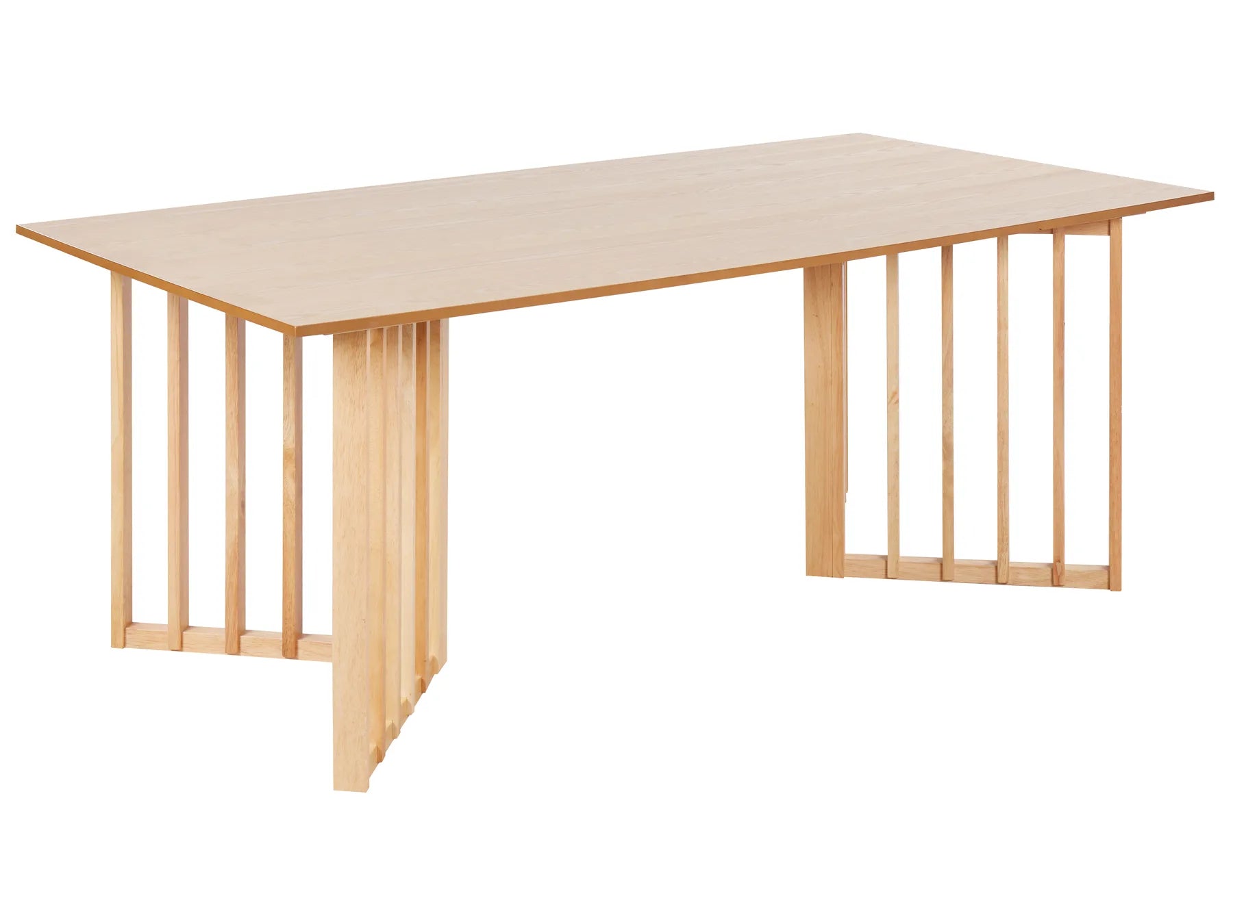 Dining Table LEANDRA Light Ash Wood 200 cm 100 cm