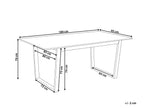 Dining Table CAMDEN Light Ash Wood 180 cm 95 cm