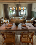 Set of 4 Dining Chairs Folding TRENTOR Bamboo Natural